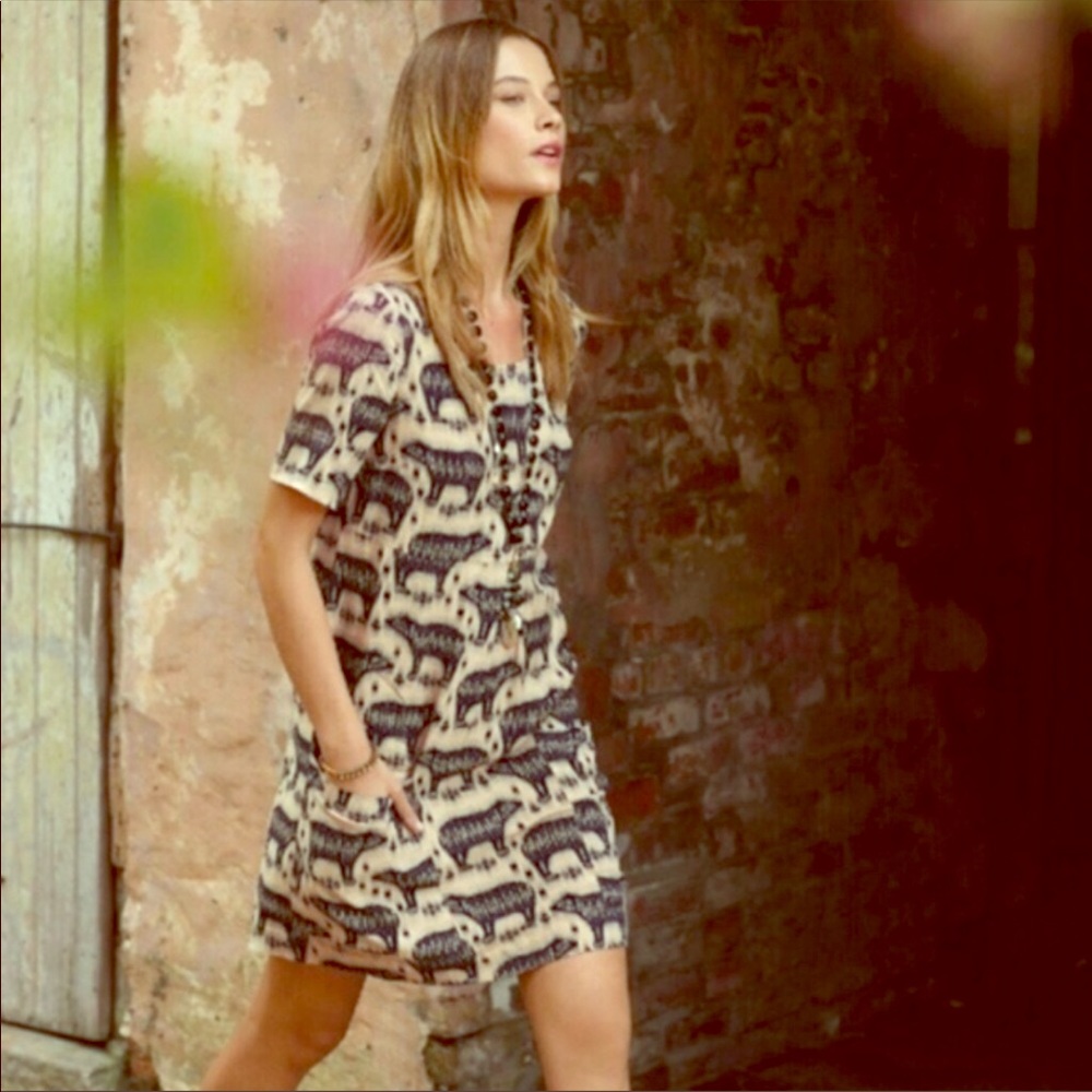 Anthropologie Maeve dress with polar bear print